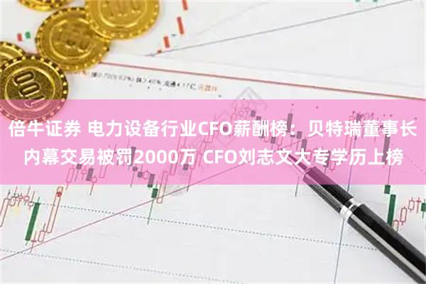 倍牛证券 电力设备行业CFO薪酬榜：贝特瑞董事长内幕交易被罚2000万 CFO刘志文大专学历上榜