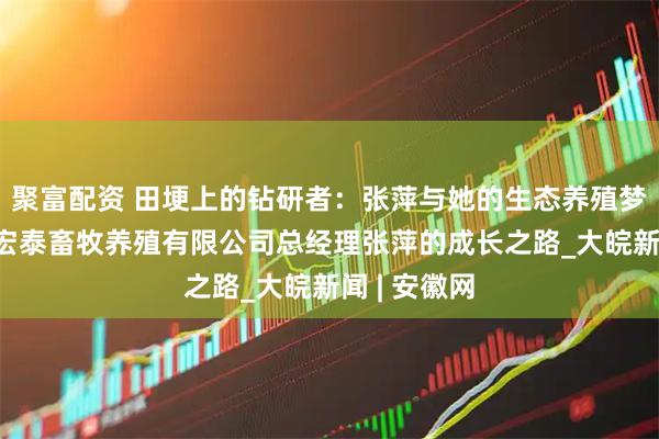聚富配资 田埂上的钻研者：张萍与她的生态养殖梦——记安徽宏泰畜牧养殖有限公司总经理张萍的成长之路_大皖新闻 | 安徽网